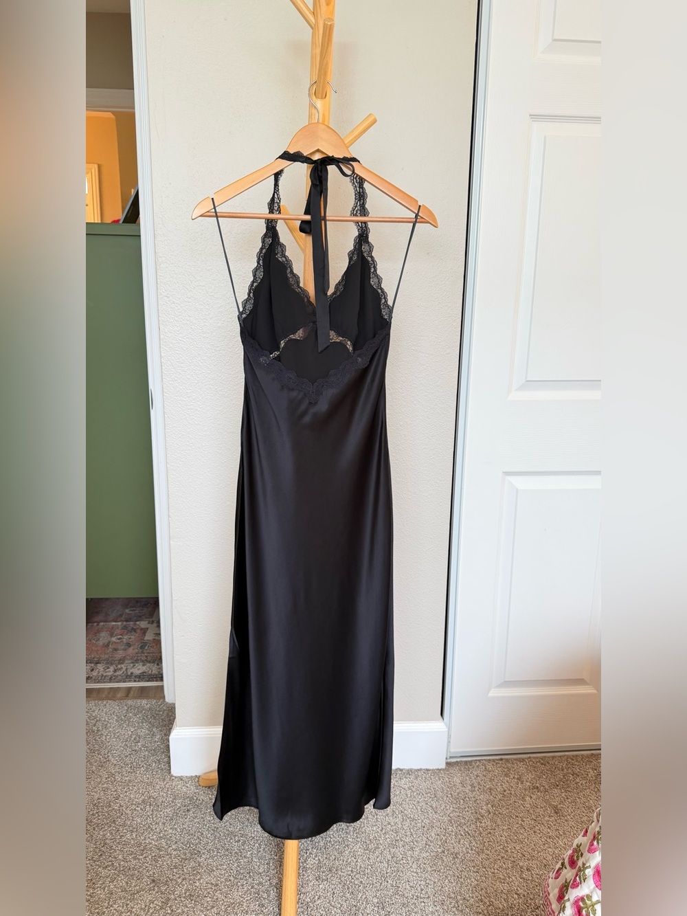 Reformation Nora Silk Dress In Black, brand new without tags, never worn. - Picture 8 of 13